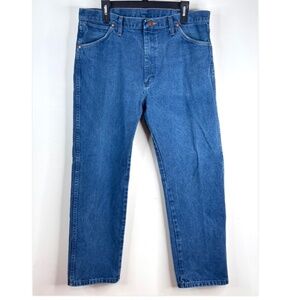 Vintage Wrangler Mens Cowboy Cut Jeans 13MWZ 36x30 Made In Mexico USA Denim Dark